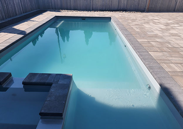 Pool Surrounding Interlock in Stouffville
